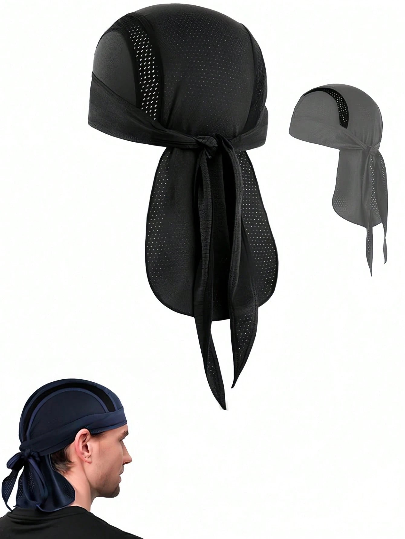 Cycling Cap Quick-Dry Cap Breathable Sun Protection Cycling Wraps Headgear Liner Sweat Wicking Dew Rag Running Sun UV Protection Cap For Cycling Hiking Running Outdoor Sports And Daily Use Cycling Acc