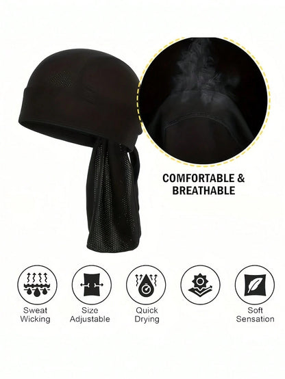 Cycling Cap Quick-Dry Cap Breathable Sun Protection Cycling Wraps Headgear Liner Sweat Wicking Dew Rag Running Sun UV Protection Cap For Cycling Hiking Running Outdoor Sports And Daily Use Cycling Acc