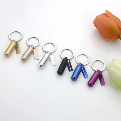 Cylinder Cremation Key Chain Pendant For Human/Pet Ashes Urn Key Chain Memorial Ashes Jewelry Gift- Forever In My Heart