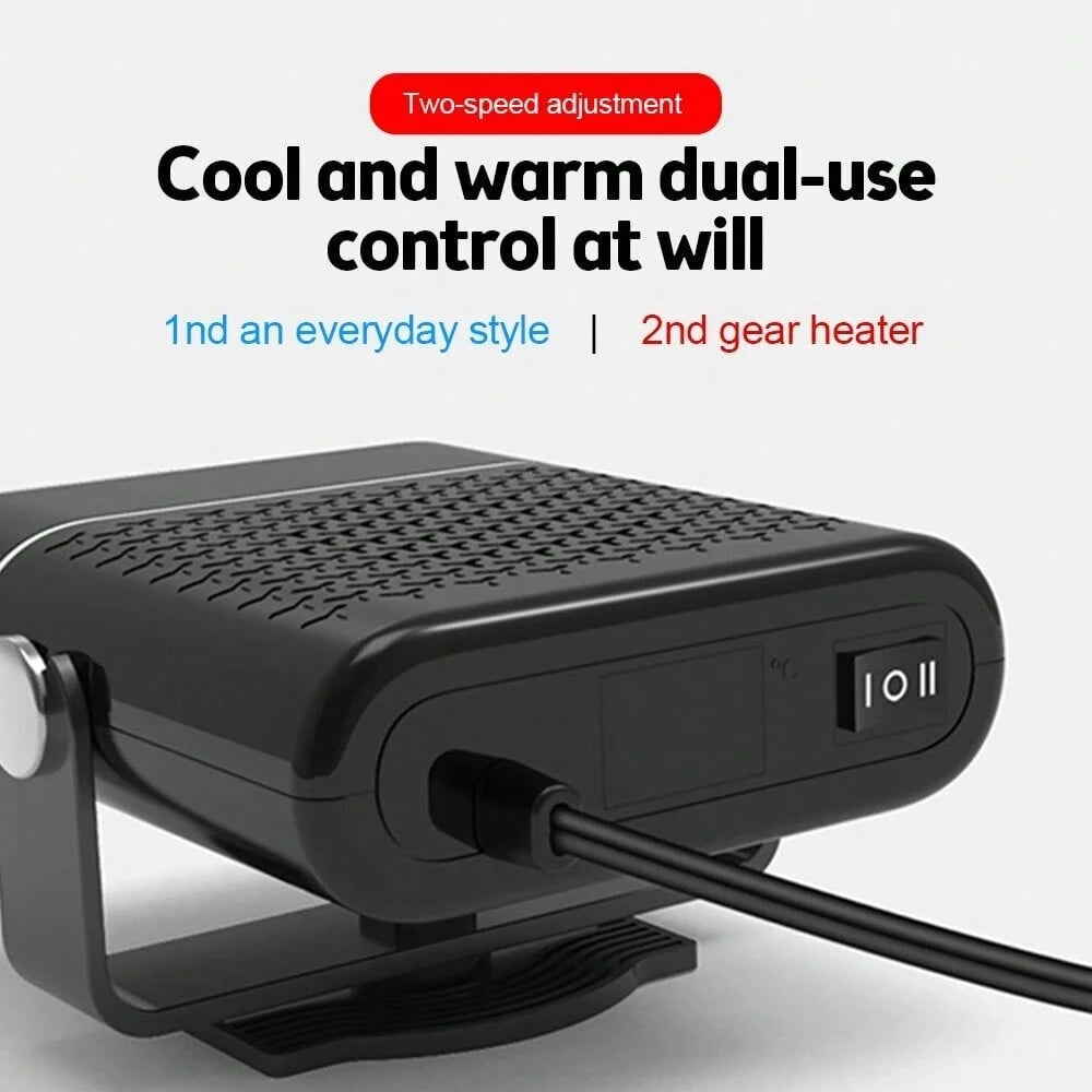 Dazone Portable Car Heater Electric Heating Fan Defogger Defroster Demister Cooler 12V 150W Electric Car Heater & Defroster Rapid Heating Cooling Fan For Vehicle
