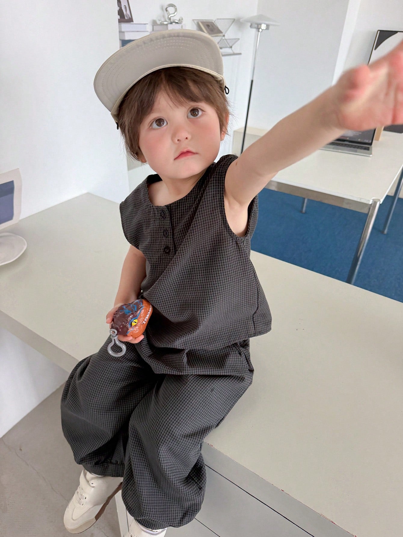 DAZY Baby Boy Round Neck Sleeveless Shirt And Long Pants Set Summer