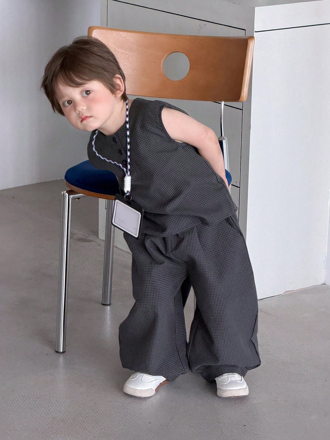 DAZY Baby Boy Round Neck Sleeveless Shirt And Long Pants Set Summer