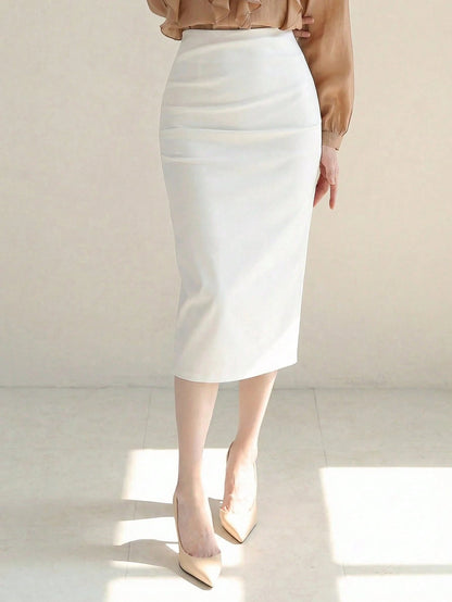 DAZY Women's Solid Color Bodycon Pencil Skirt