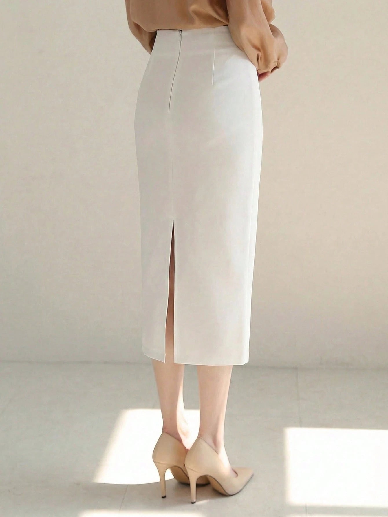 DAZY Women's Solid Color Bodycon Pencil Skirt
