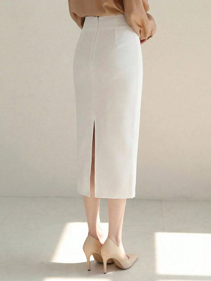 DAZY Women's Solid Color Bodycon Pencil Skirt