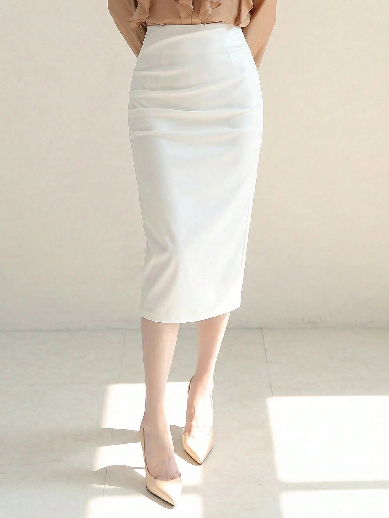 DAZY Women's Solid Color Bodycon Pencil Skirt