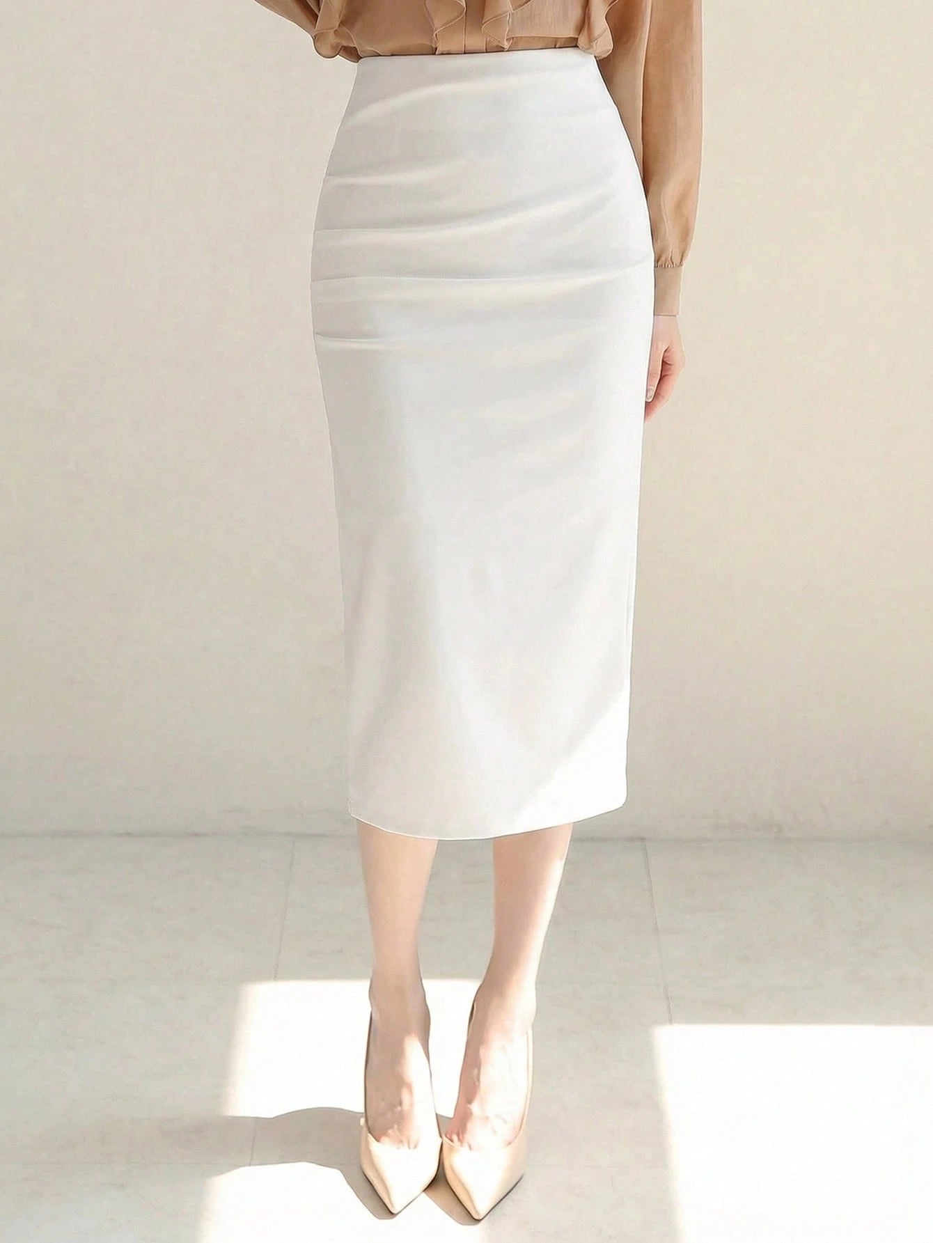 DAZY Women's Solid Color Bodycon Pencil Skirt