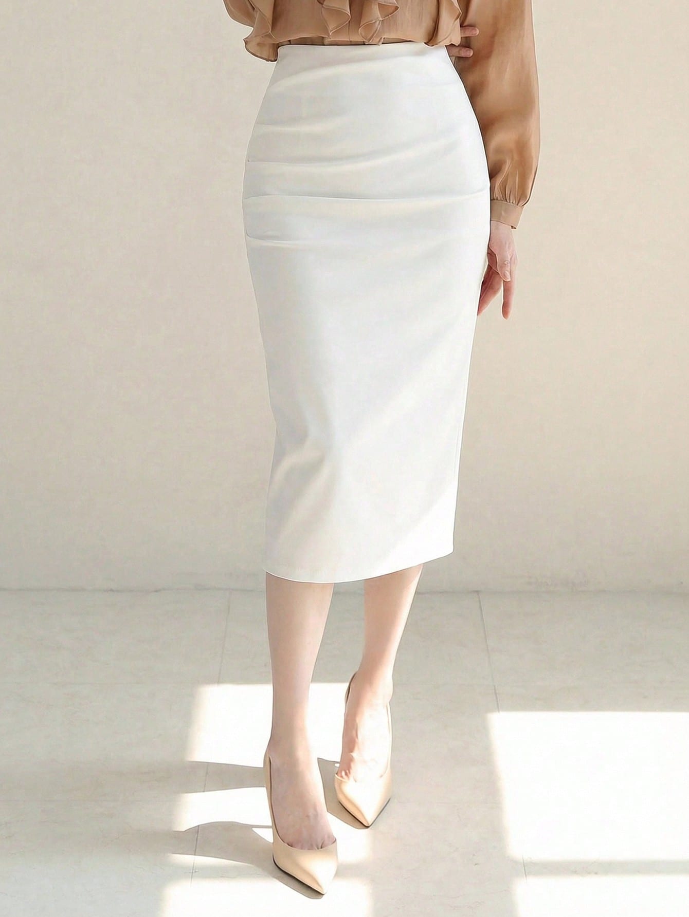 DAZY Women's Solid Color Bodycon Pencil Skirt