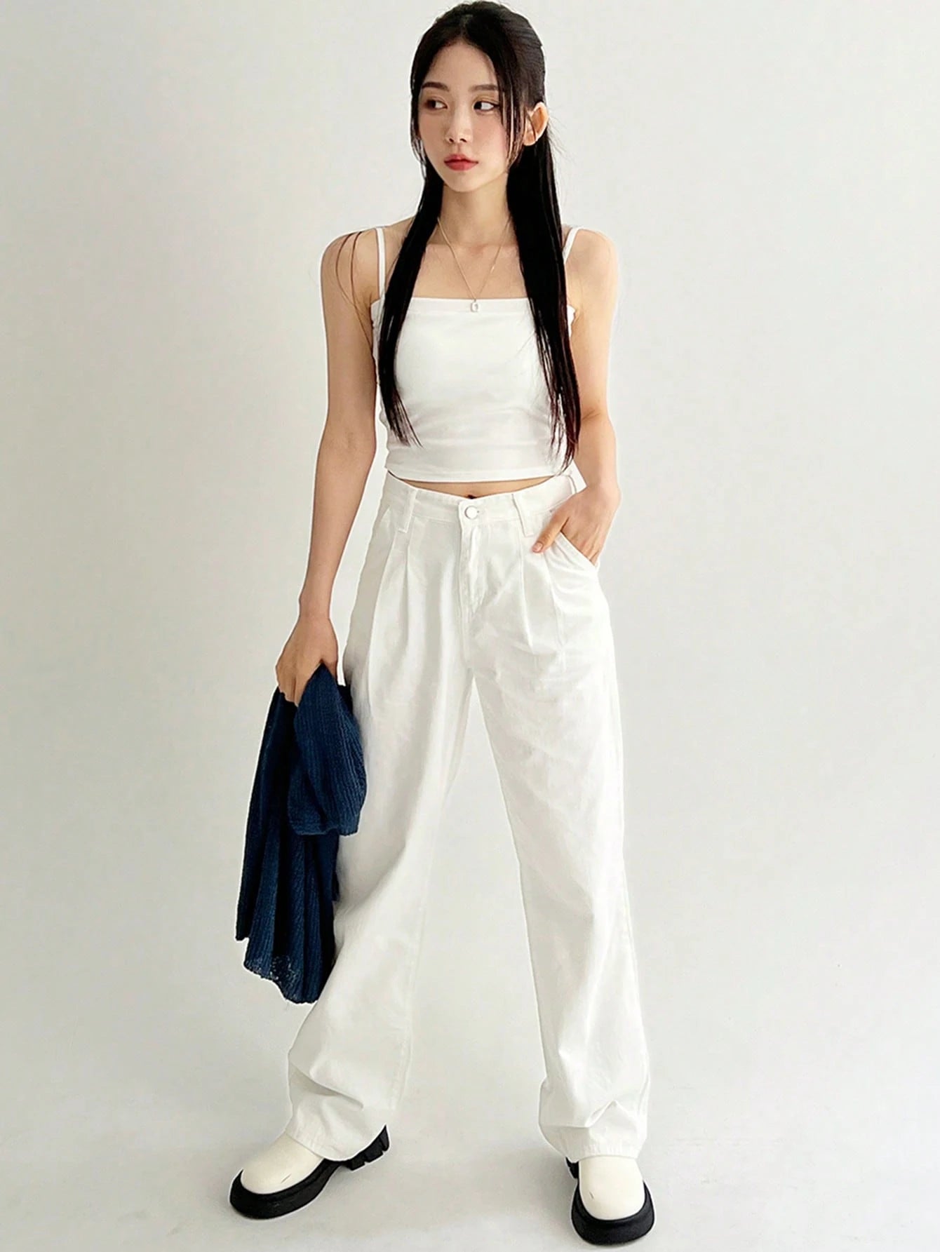 DAZY Women Summer Solid Color Slim Fit Cami Top