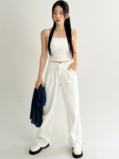 DAZY Women Summer Solid Color Slim Fit Cami Top
