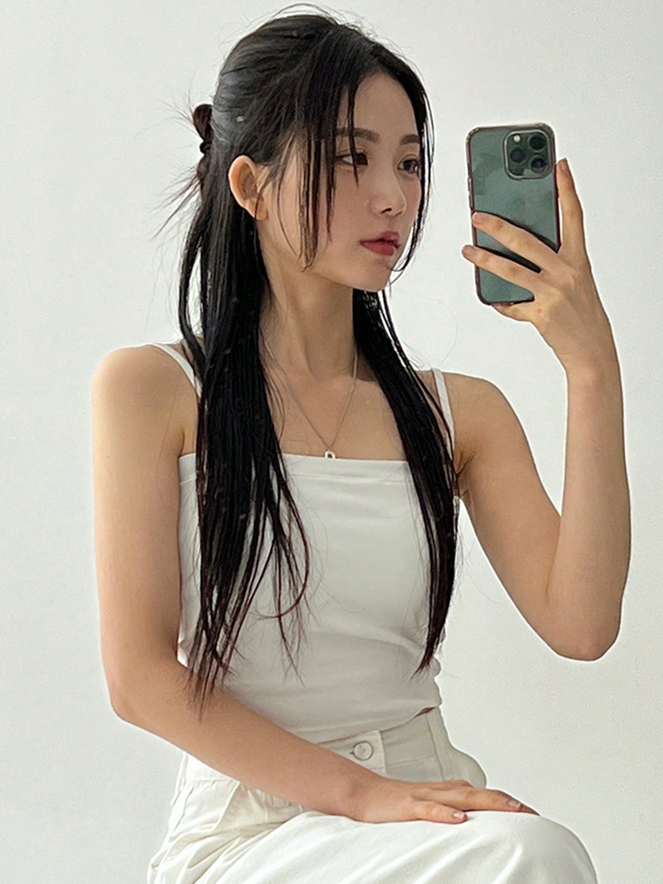 DAZY Women Summer Solid Color Slim Fit Cami Top