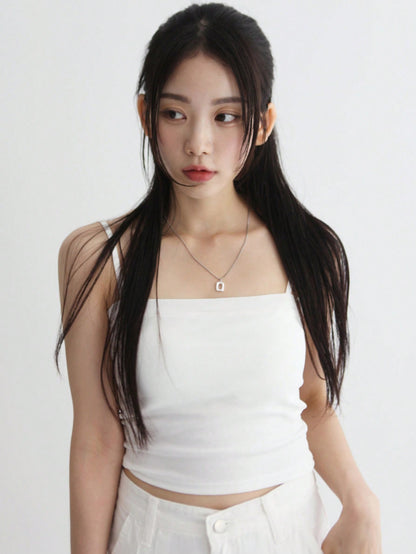 DAZY Women Summer Solid Color Slim Fit Cami Top