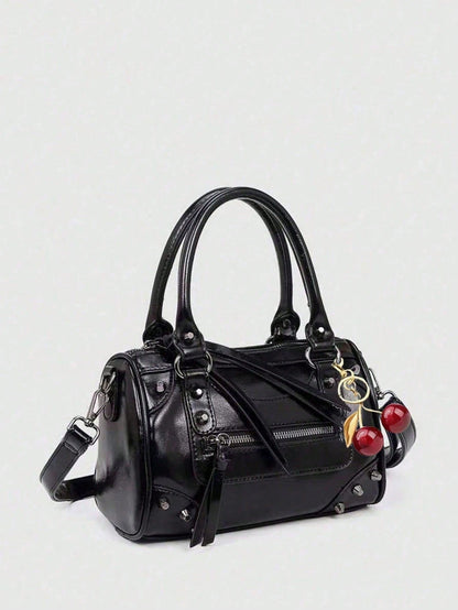 Dedoo Vintage Punk Mechanical Style Large Capacity Office PU Leather Women's Handbag, Shoulder Underarm Bag, New Women's Tote Bag