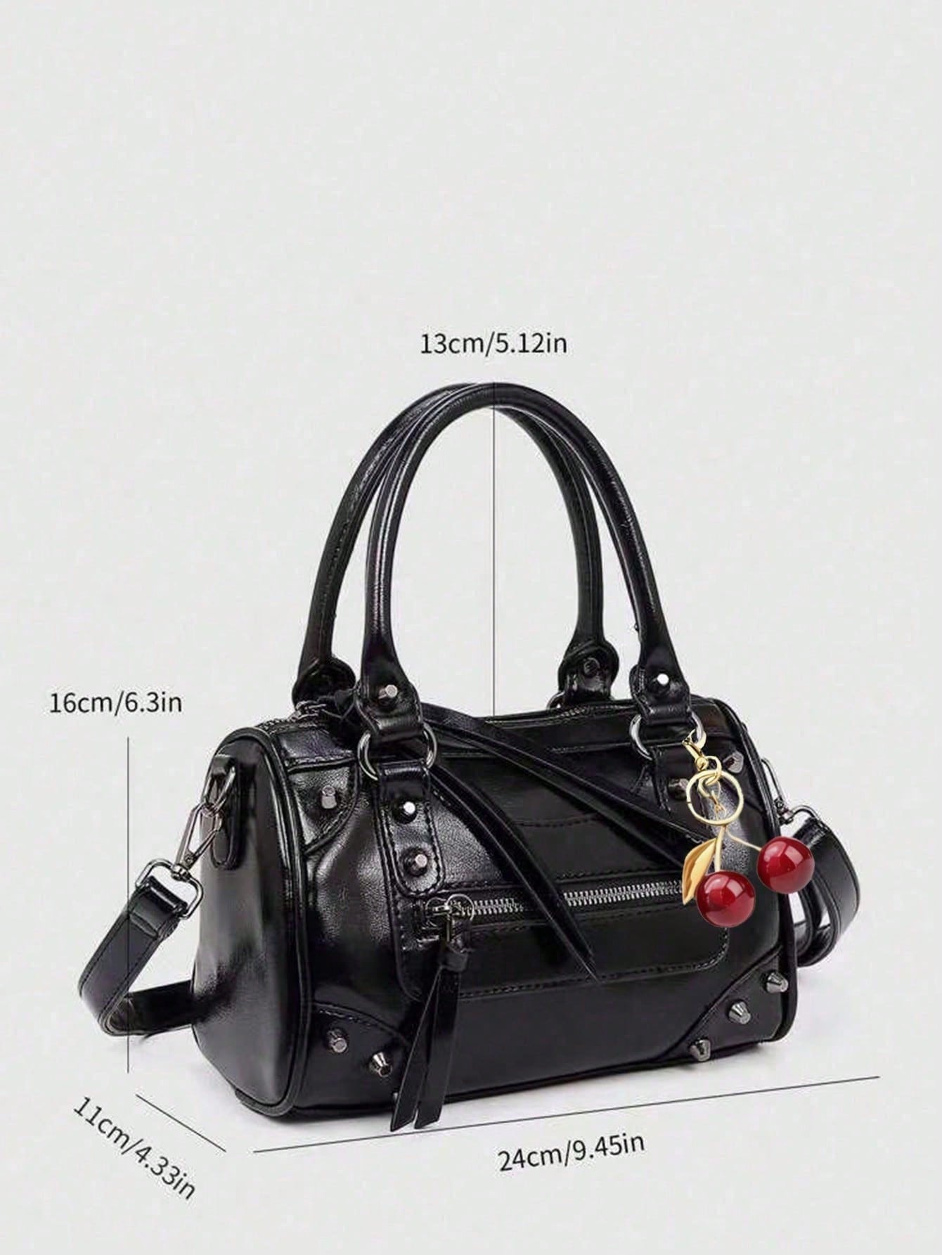 Dedoo Vintage Punk Mechanical Style Large Capacity Office PU Leather Women's Handbag, Shoulder Underarm Bag, New Women's Tote Bag