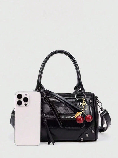 Dedoo Vintage Punk Mechanical Style Large Capacity Office PU Leather Women's Handbag, Shoulder Underarm Bag, New Women's Tote Bag