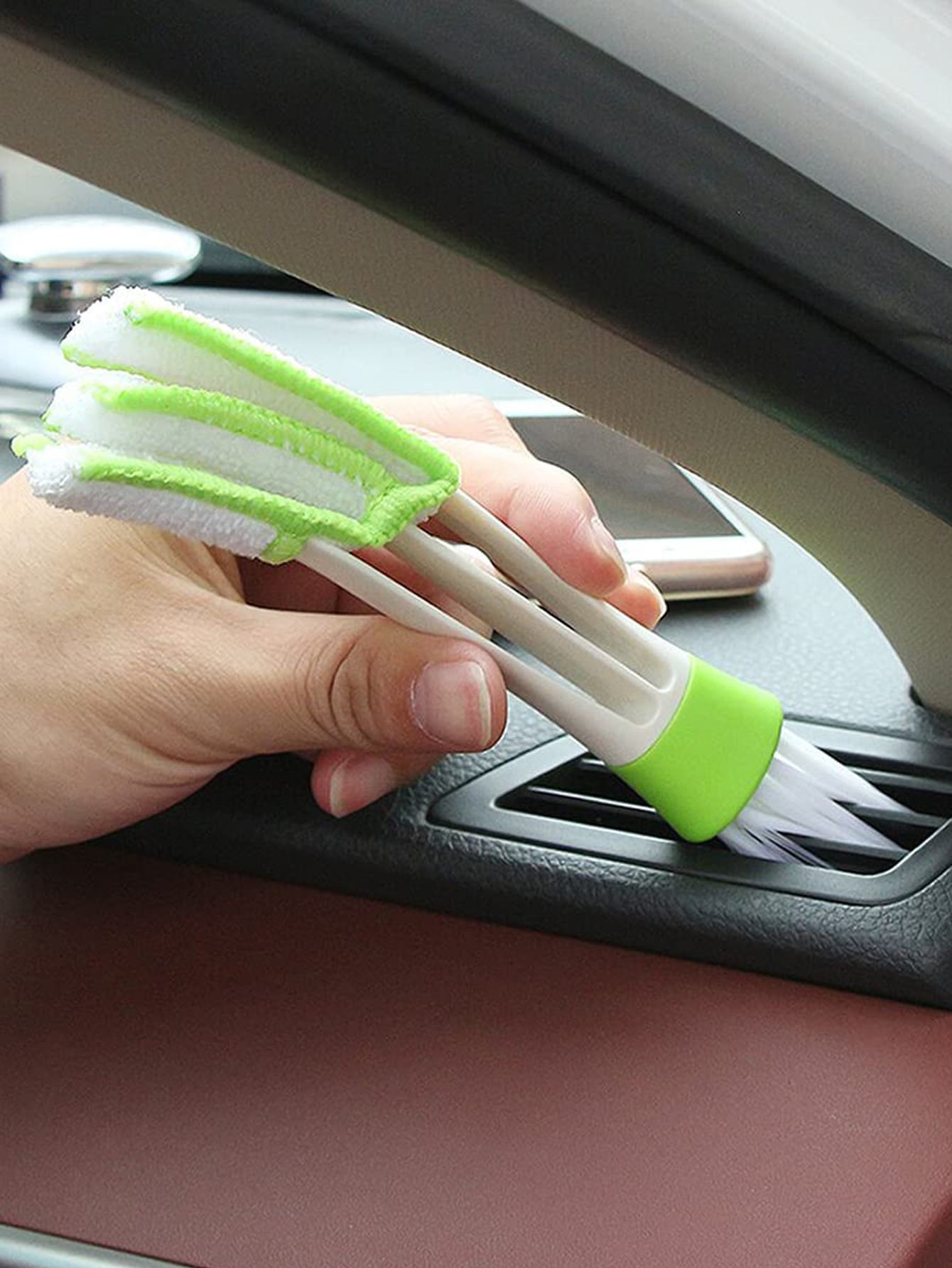 Detailing Brush,1pc Double-Ended Multifunctional Car Cleaning Brush, Car Cleaner