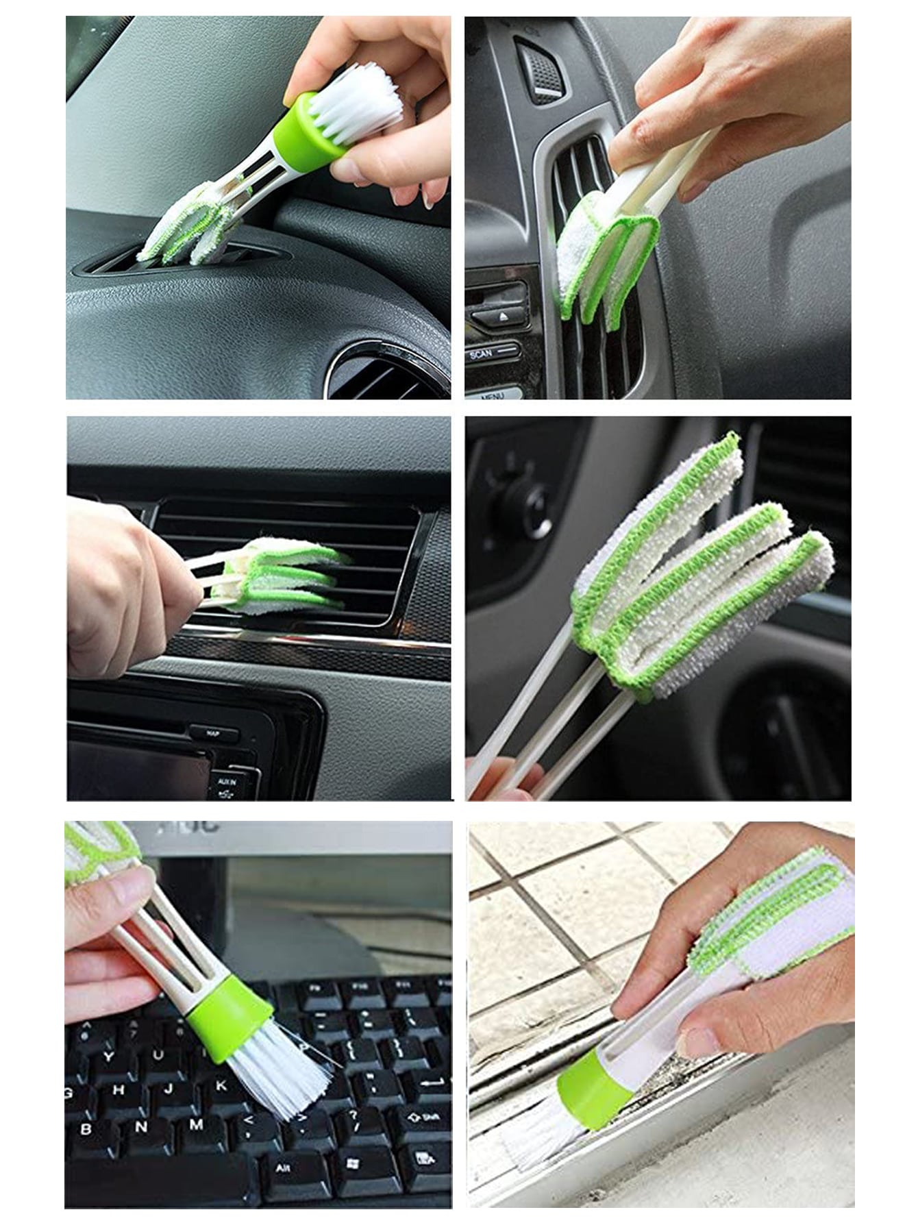 Detailing Brush,1pc Double-Ended Multifunctional Car Cleaning Brush, Car Cleaner