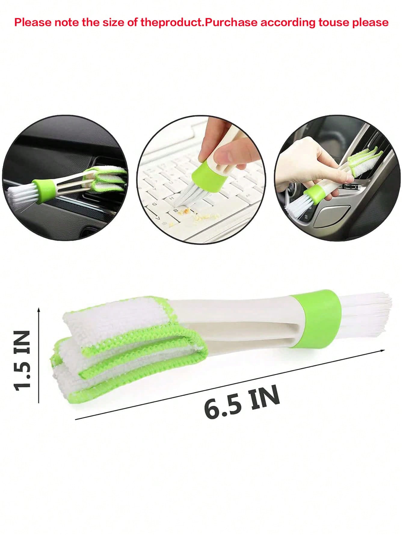 Detailing Brush,1pc Double-Ended Multifunctional Car Cleaning Brush, Car Cleaner