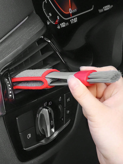 Detailing Brush,1pc Multi-Functional Double-Ended Gap Cleaning Brush For Air Conditioner Vents, Window Blinds, Keyboards