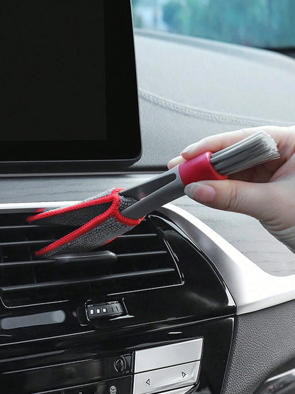 Detailing Brush,1pc Multi-Functional Double-Ended Gap Cleaning Brush For Air Conditioner Vents, Window Blinds, Keyboards