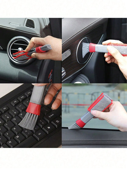 Detailing Brush,1pc Multi-Functional Double-Ended Gap Cleaning Brush For Air Conditioner Vents, Window Blinds, Keyboards