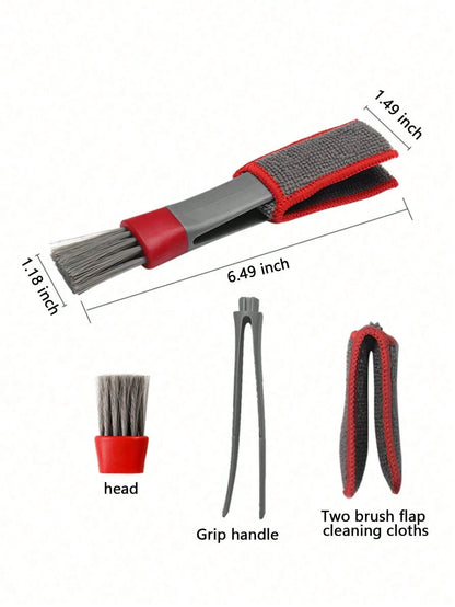 Detailing Brush,1pc Multi-Functional Double-Ended Gap Cleaning Brush For Air Conditioner Vents, Window Blinds, Keyboards