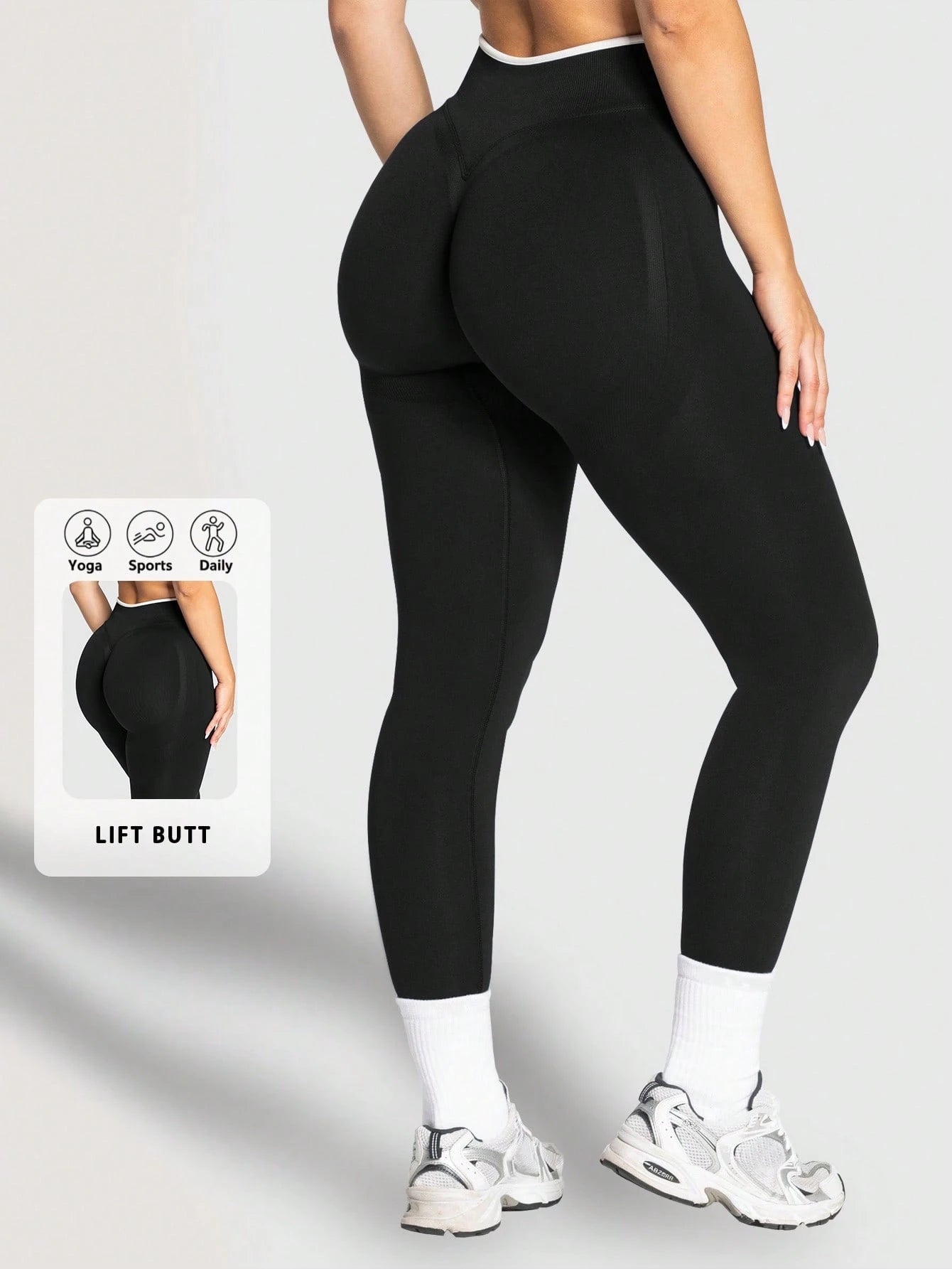 DINBEY Women's High Waist Outdoor Sports Pants, Lifting Yoga Leggings, Suitable For Running, Fitness And Yoga