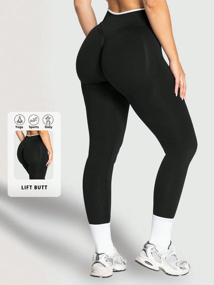 DINBEY Women's High Waist Outdoor Sports Pants, Lifting Yoga Leggings, Suitable For Running, Fitness And Yoga