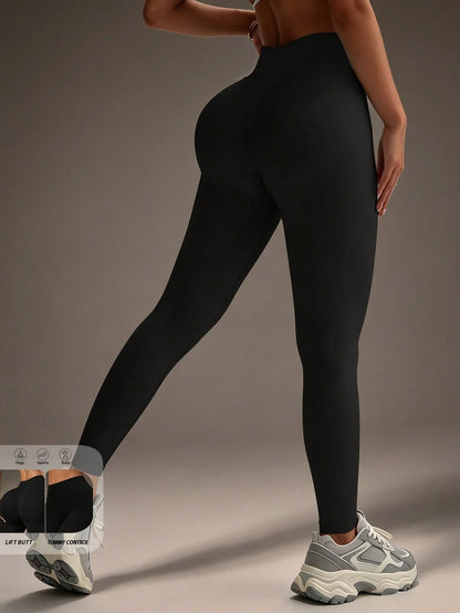 DINBEY Women's High Waist Outdoor Sports Pants, Lifting Yoga Leggings, Suitable For Running, Fitness And Yoga