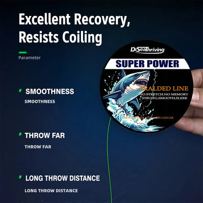 Diseathriving 4-Strand Braided PE Fishing Line, Zero Stretch High Sensitivity Wear Resistant Smooth Casting Braided Line, Imported Raw Fiber For Freshwater Saltwater Bass Fishing, Multiple Colors Avai