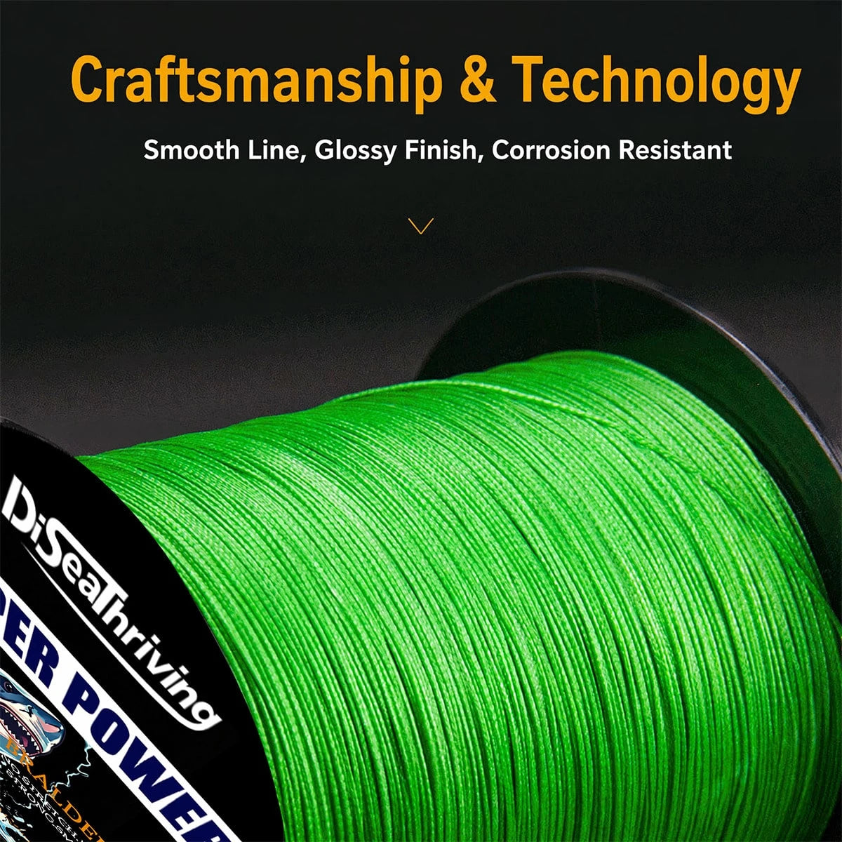 Diseathriving 4-Strand Braided PE Fishing Line, Zero Stretch High Sensitivity Wear Resistant Smooth Casting Braided Line, Imported Raw Fiber For Freshwater Saltwater Bass Fishing, Multiple Colors Avai