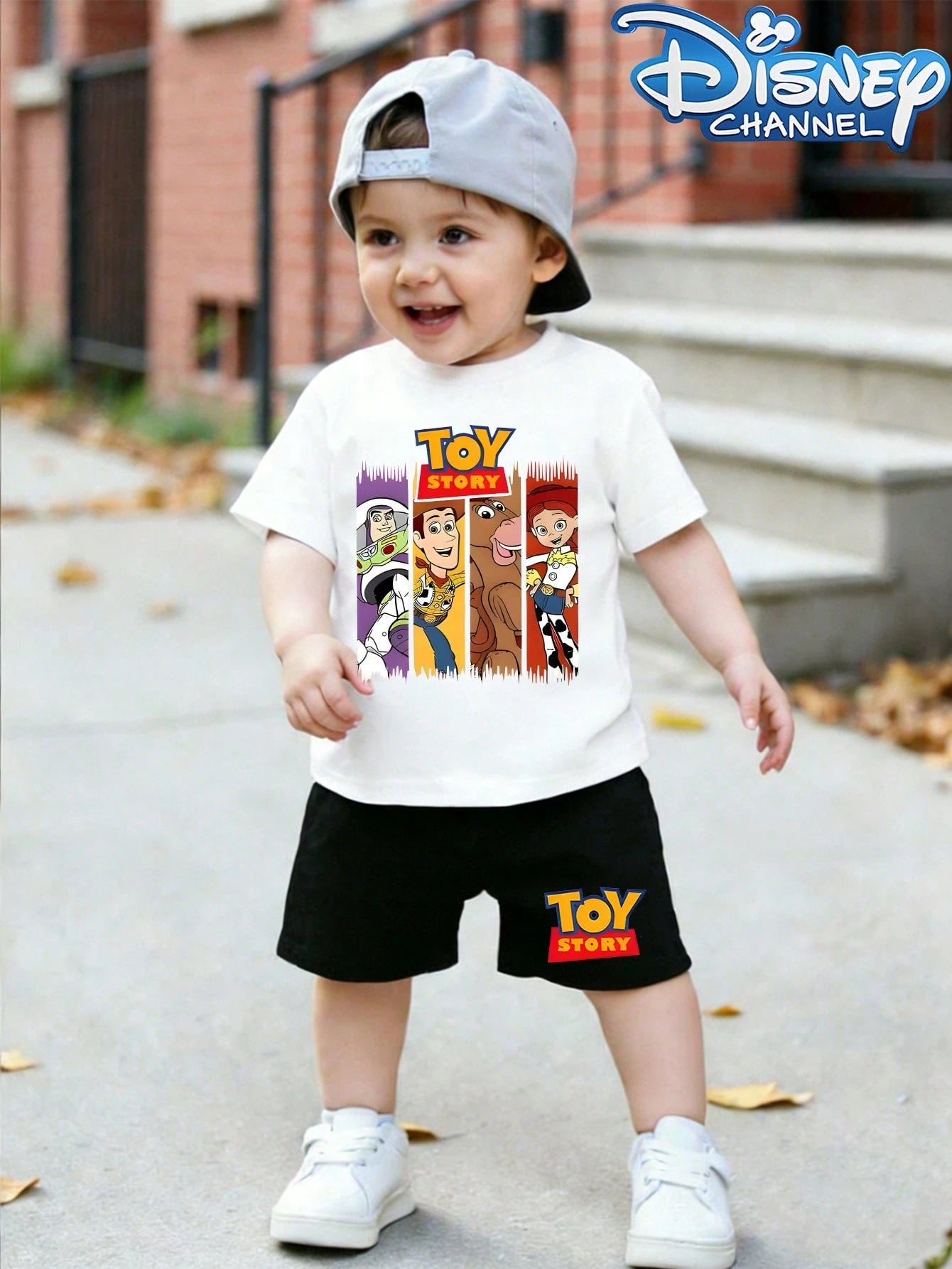 Disney's Toy Story Two-Piece Set For Boys And Girls, Featuring Buzz Lightyear, Judy, And Other Characters, Is Perfect For Summer Wear.