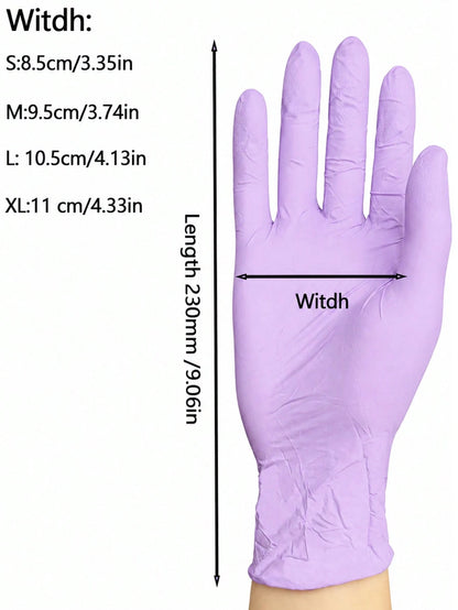 Disposable Nitrile Gloves, Available In Pink, White, Black, Blue, Latex-Free, Waterproof Cleaning Gloves, Suitable For Home, Kitchen, BBQ Cleaning, Hair Dyeing, Manufacturing And Other Household Tools