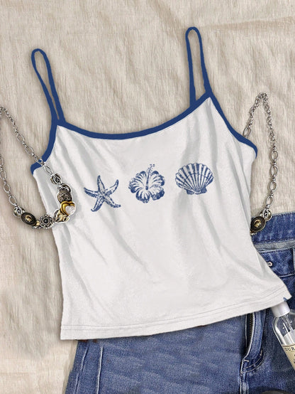 Divinelle Plus Size Women Floral Print Casual Camisole Suitable For Summer