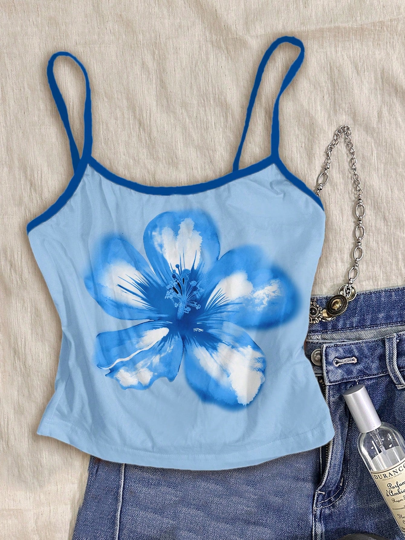 Divinelle Plus Size Women Floral Print Casual Camisole Suitable For Summer