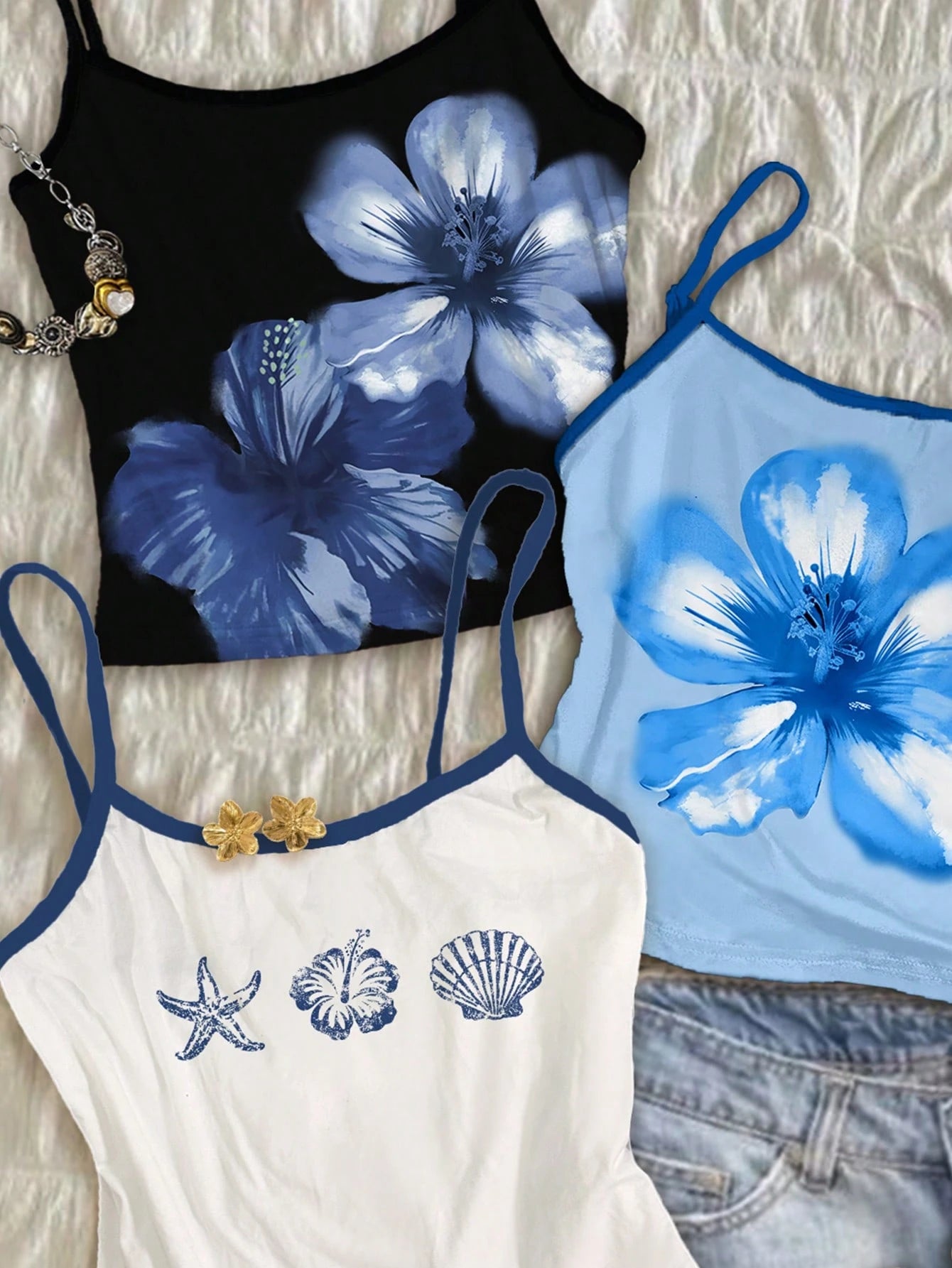 Divinelle Plus Size Women Floral Print Casual Camisole Suitable For Summer