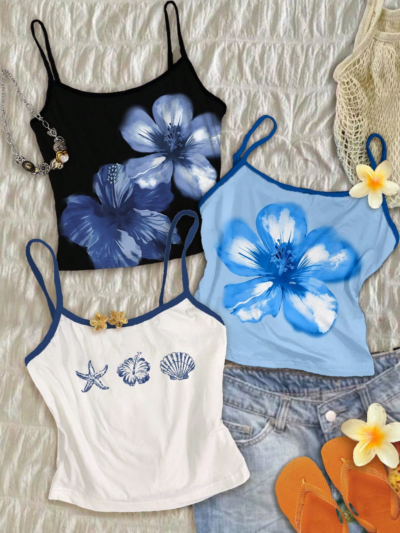 Divinelle Plus Size Women Floral Print Casual Camisole Suitable For Summer