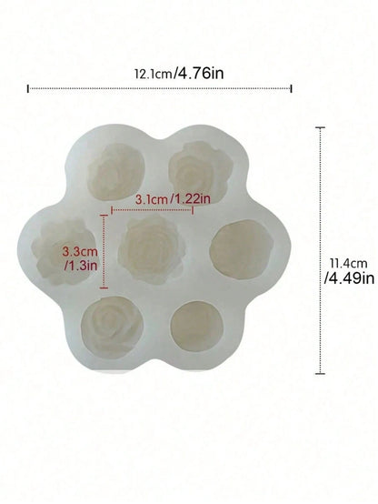 DIY 3D Rose Peony Flowers Candle Decoration Scented Silicone Molds Handmade Crystal Epoxy Resin Drip Concrete Gypsum Clay Casting Mold