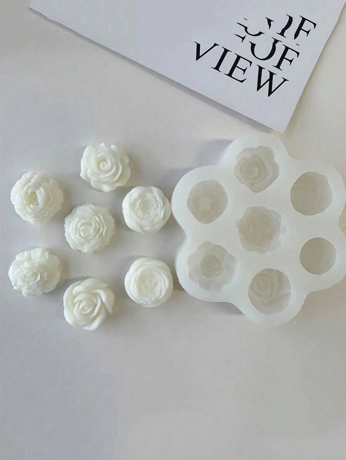 DIY 3D Rose Peony Flowers Candle Decoration Scented Silicone Molds Handmade Crystal Epoxy Resin Drip Concrete Gypsum Clay Casting Mold