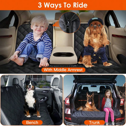 Dog Car Seat Cover, Back Seat Extender For Dogs,Dog Hammock For Car Backseat, Non Inflatable Dog Seat Cover For Back Seat,Hard Bottom Back Seat Protector For Cars,Trucs & SUVs