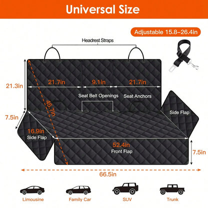Dog Car Seat Cover, Back Seat Extender For Dogs,Dog Hammock For Car Backseat, Non Inflatable Dog Seat Cover For Back Seat,Hard Bottom Back Seat Protector For Cars,Trucs & SUVs