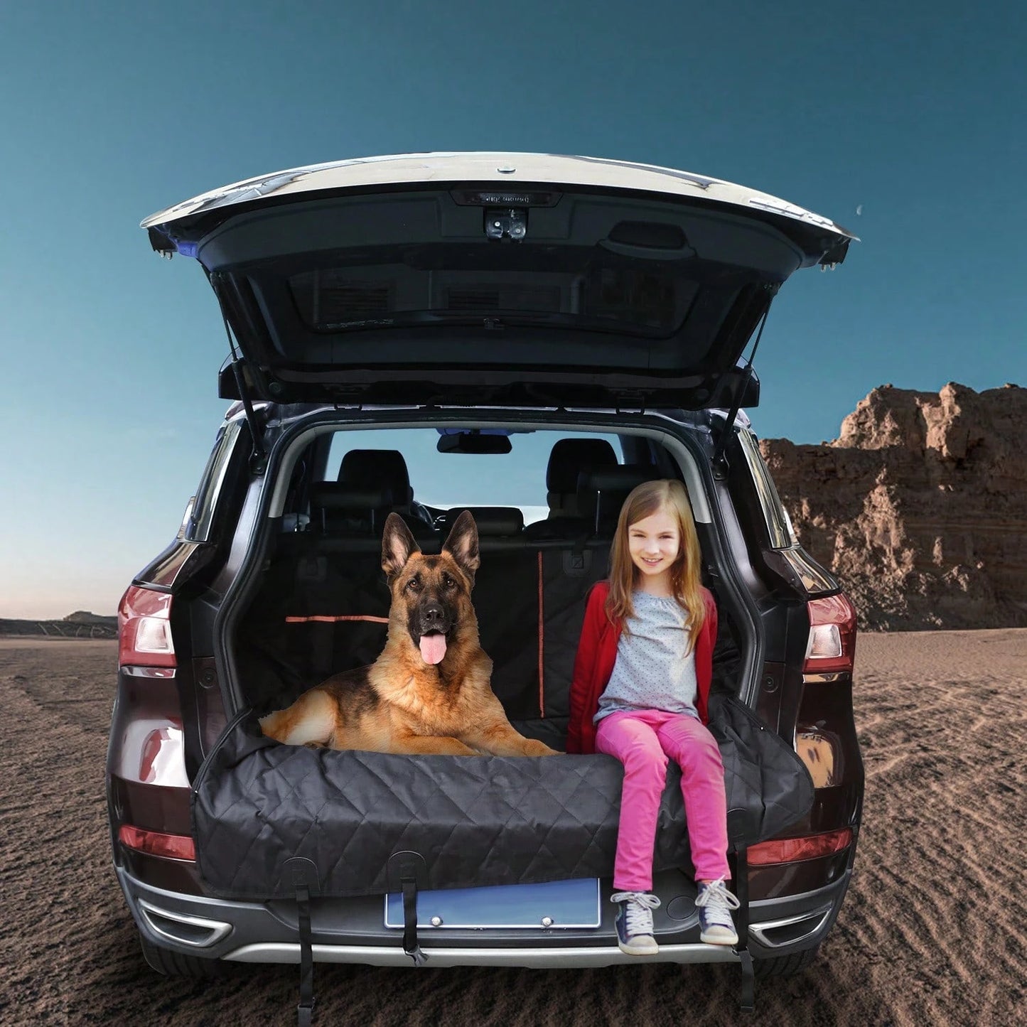 Dog Car Seat Cover, Back Seat Extender For Dogs,Dog Hammock For Car Backseat, Non Inflatable Dog Seat Cover For Back Seat,Hard Bottom Back Seat Protector For Cars,Trucs & SUVs