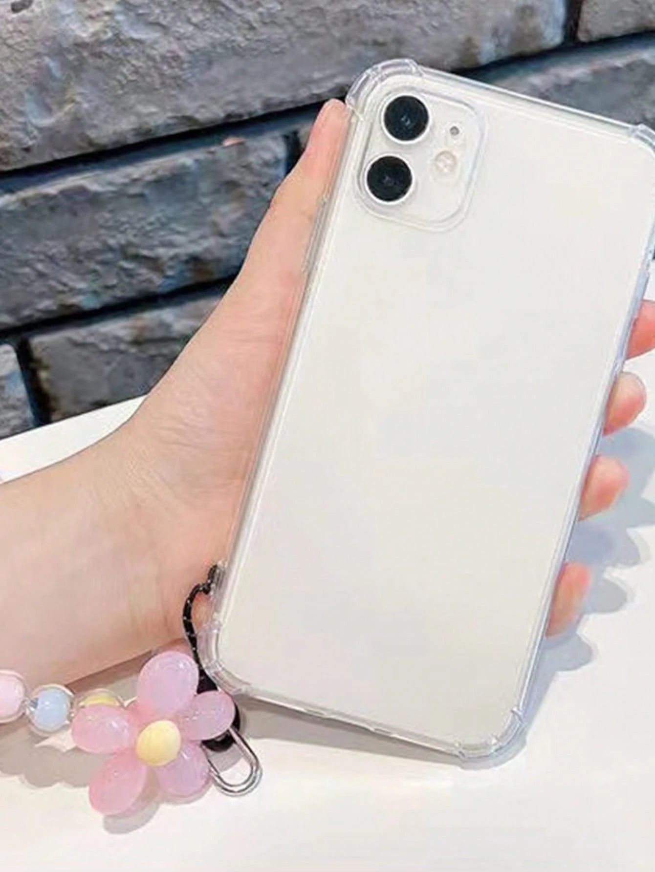 Dopamine-Colored Beaded Mobile Phone Strap With Inner Beads, Handmade Flower Charm Bracelet, Bag Decoration And Keychain In Korean/Japanese Ins Style