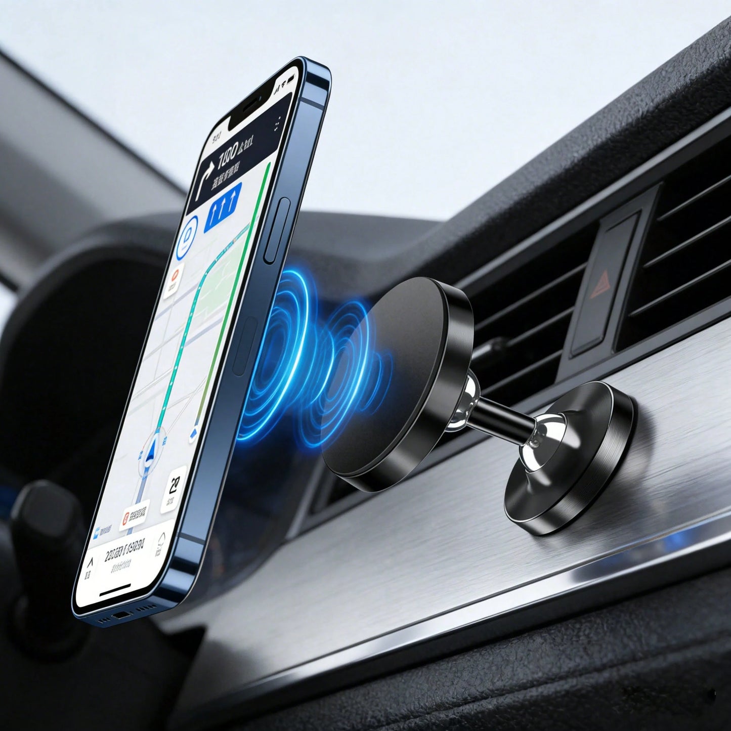 Double-Sided Magnetic Phone Holder, Strong Magnetic Force, Stable And Won't Fall, Suitable For Kitchen, Office, Car, Live Streaming, Watching Videos And Navigation