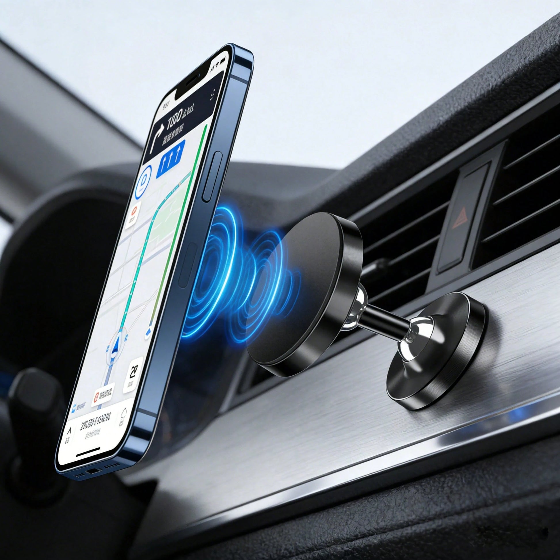 Double-Sided Magnetic Phone Holder, Strong Magnetic Force, Stable And Won't Fall, Suitable For Kitchen, Office, Car, Live Streaming, Watching Videos And Navigation