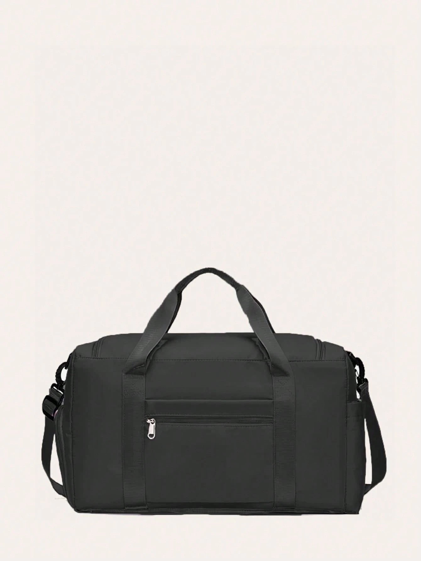 Durable Nylon Foldable Tote Bag With Separate Shoe Compartment, Duffle Bag, Gym Bag, Sports/Yoga Clothes Storage Bag, Travel Bag, Portable, Stylish