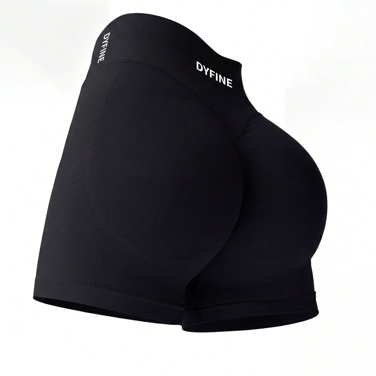 DYFINE Women's Seamless Elastic Butt Lifting Shaping Yoga Fitness Gym Running Sports Shorts