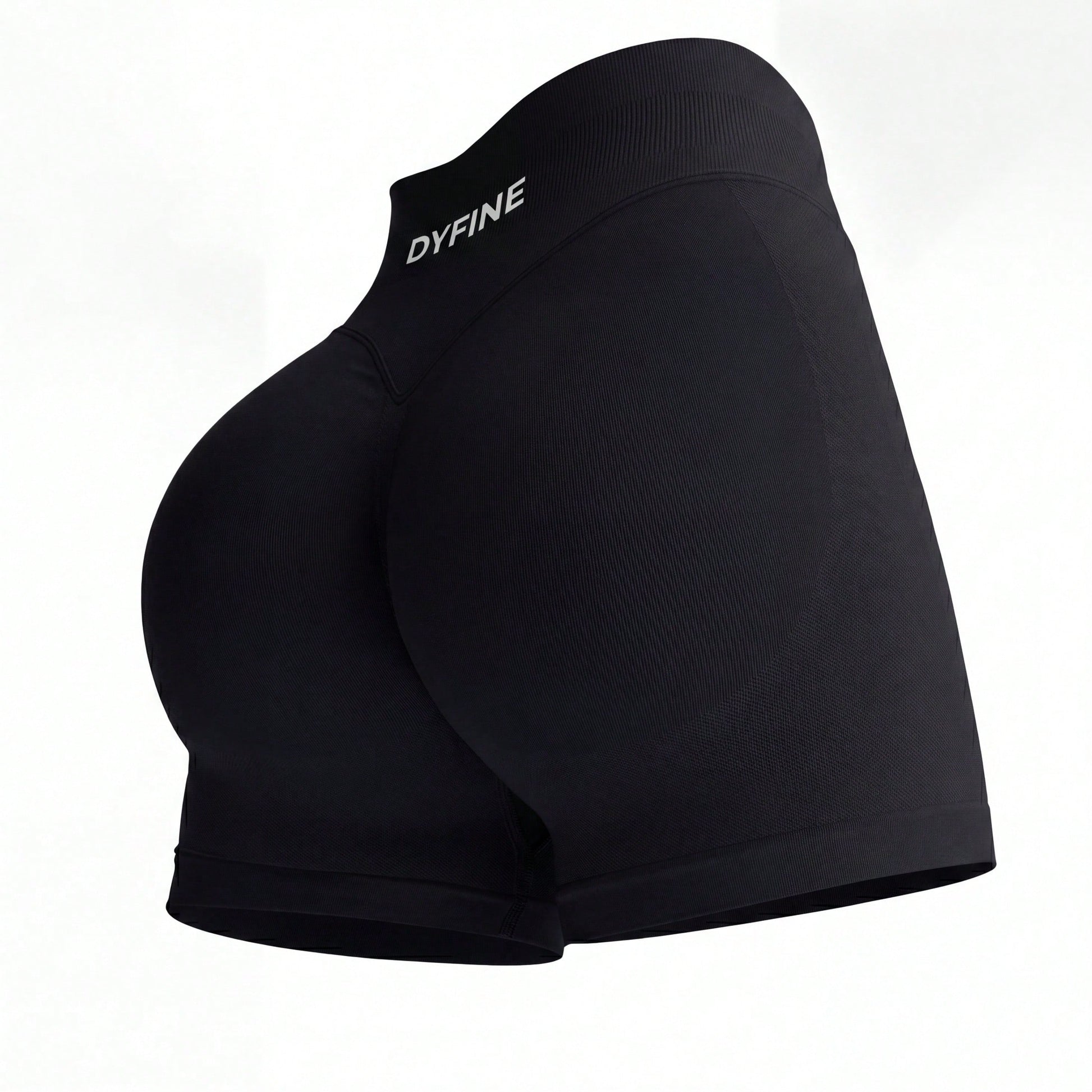 DYFINE Women's Seamless Elastic Butt Lifting Shaping Yoga Fitness Gym Running Sports Shorts