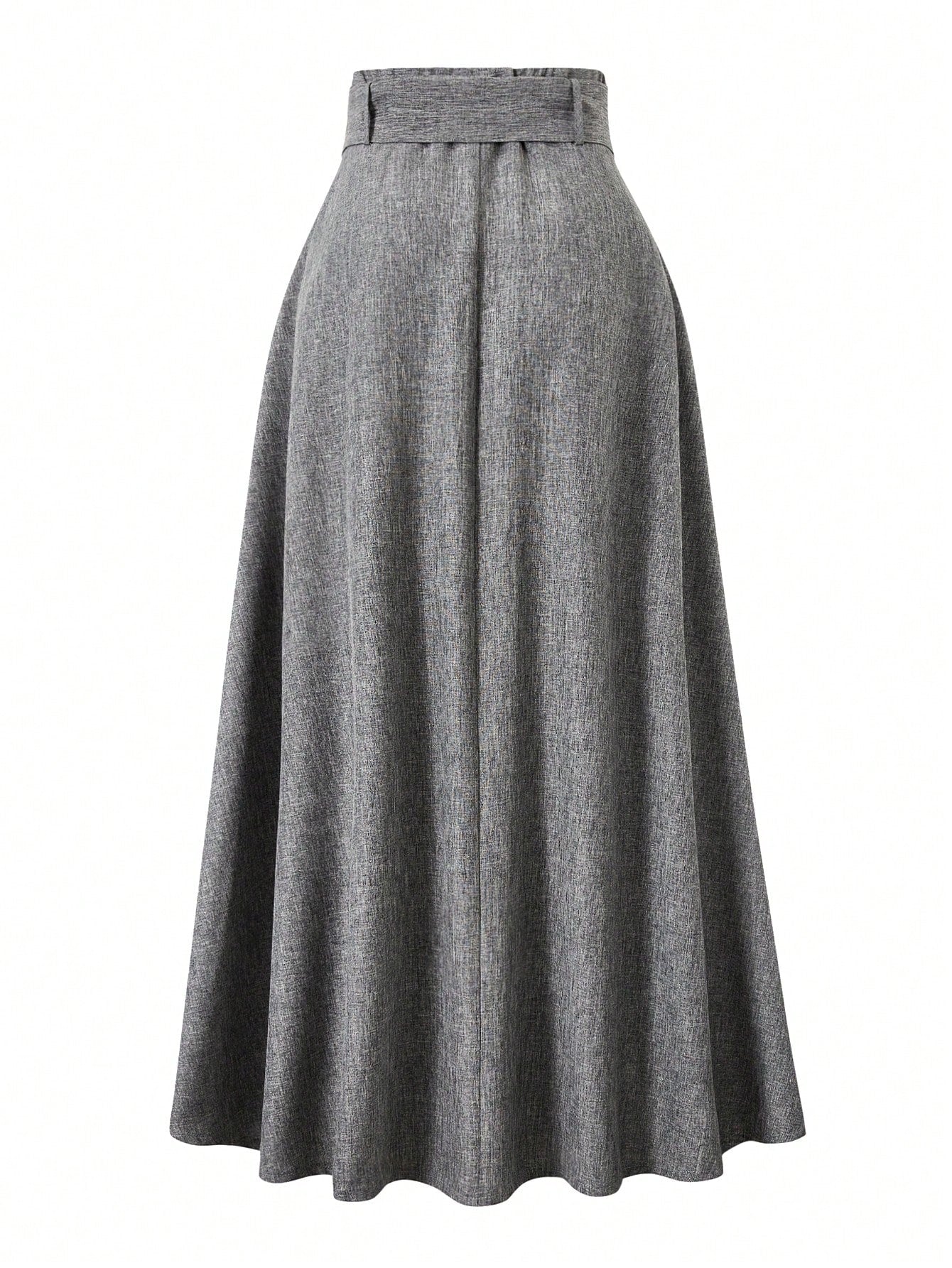 EARO Women's High Waist Gray Skirt, Elegant Casual Style Spring