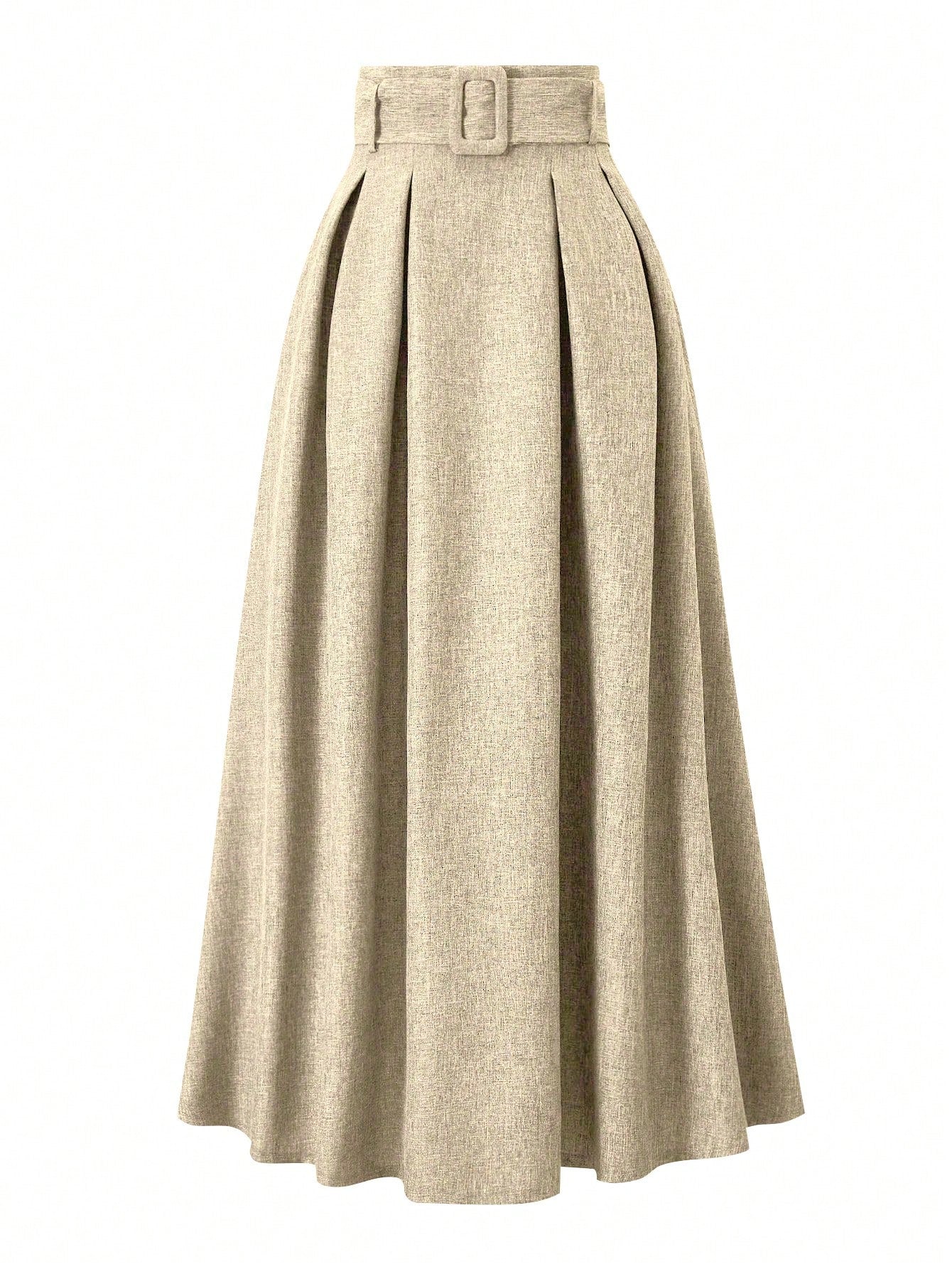 EARO Women's High Waist Gray Skirt, Elegant Casual Style Spring